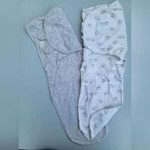 Carters Gray and White Baby Swaddle Blanket Set 6-9mo